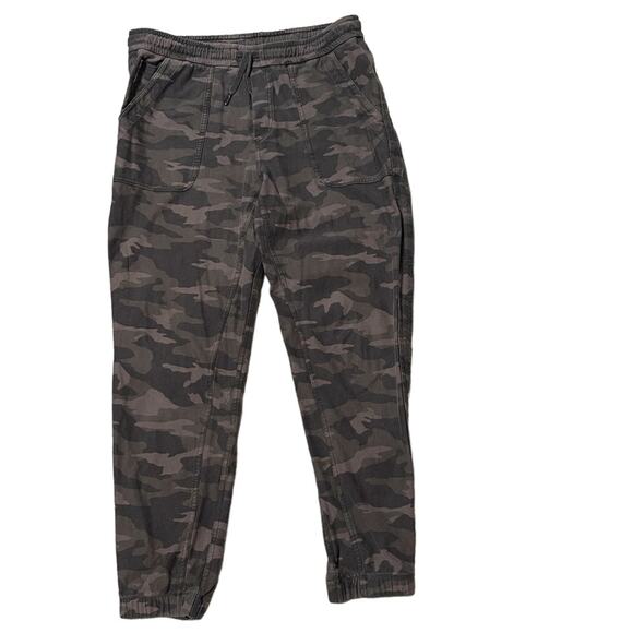 Athleta Camo Farallon Jogger Pants Green Gray Size 10 - Picture 6 of 8